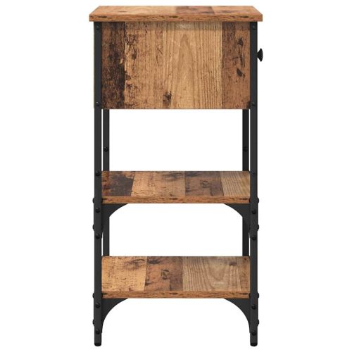 Нощен шкаф Кафяво 33.5 x 36 x 70 см Солидно възстановено дърво