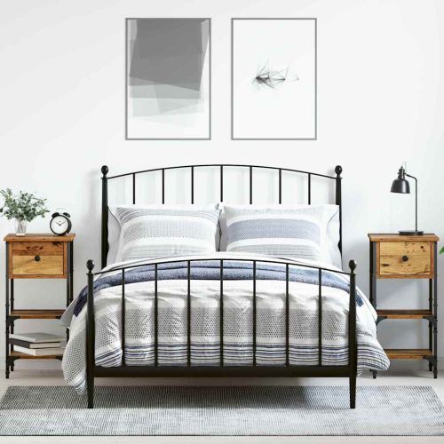 Нощен шкаф с чекмедже 2 pcs Кафяво 33.5 x 36 x 70 см