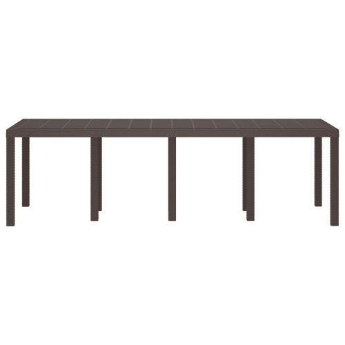 Градинска маса за хранене Кафяво 250 x 100 x 73 см полиратан