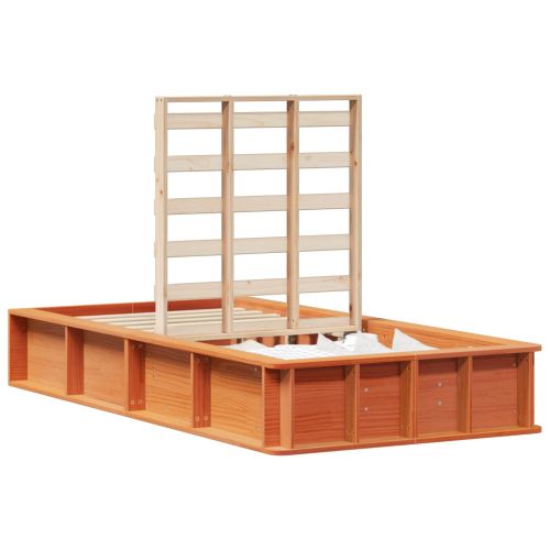 Рамка за легло Кафяво с восъчно покритие 80 x 200 cm