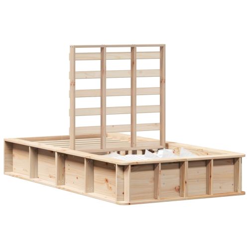 Рамка за легло Кафяво 90 x 190 cm Солидно борово дърво