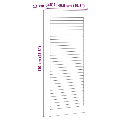 Врата за шкаф с врата 4 pcs Естествен 110 x 2 x 49,5 см