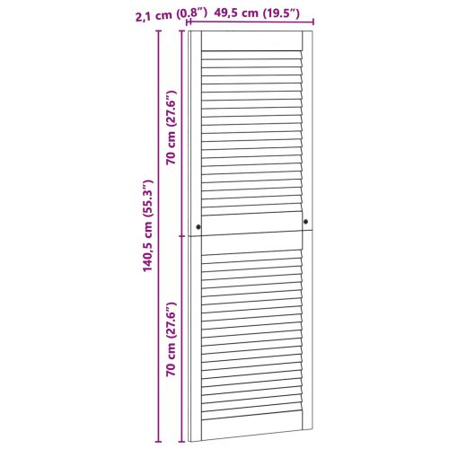 Врата за шкаф с врата 4 pcs Естествен 140.5 x 2 x 59.5 см
