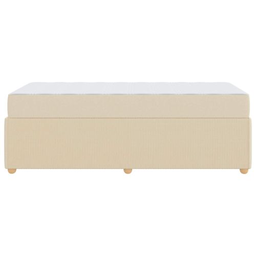 Рамка за легло с матрак Крем 90 x 200 cm текстил