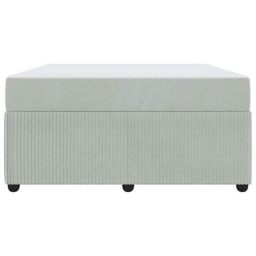 Рамка за легло с матрак Светлосиво 160 x 200 cm текстил