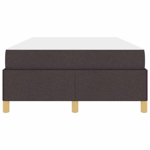 Рамка за легло с матрак Тъмен кафяв 120 x 200 cm текстил