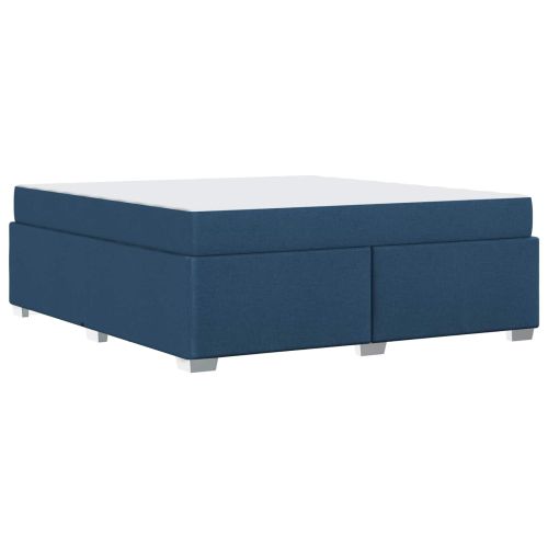 Рамка за легло с матрак Синьо 180 x 200 cm текстил