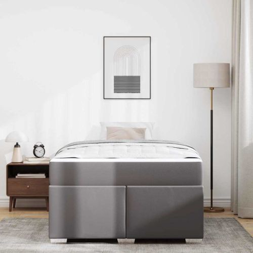 Рамка за легло с матрак Сив 120 x 200 cm текстил