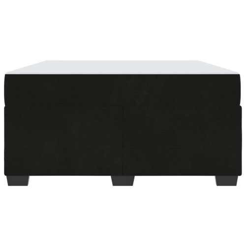 Рамка за легло с матрак с матрак Черно 140 x 200 cm Кадифе