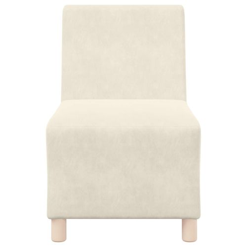 Модулен диван без ръкави 2 pcs Крем 55 x 74 x 82 см Кадифе