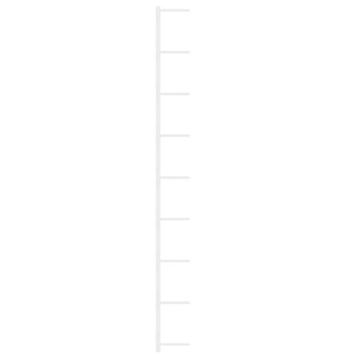 Стойка за вино за 9 бутилки, стенен монтаж, бяла, желязо