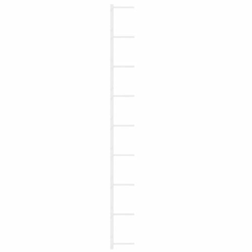 Стойки за вино за 9 бутилки, стенен монтаж, 2 бр, бели, желязо