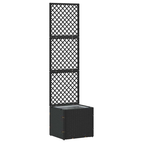 Градинска саксия Черно 35 x 30 x 135 см Метал