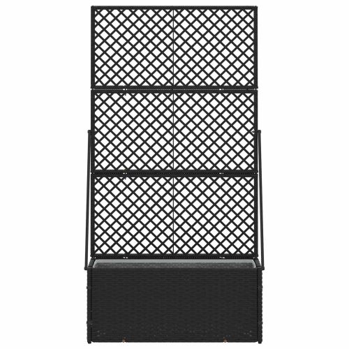 Градинска саксия Черно 70 x 30 x 135 cm Метал