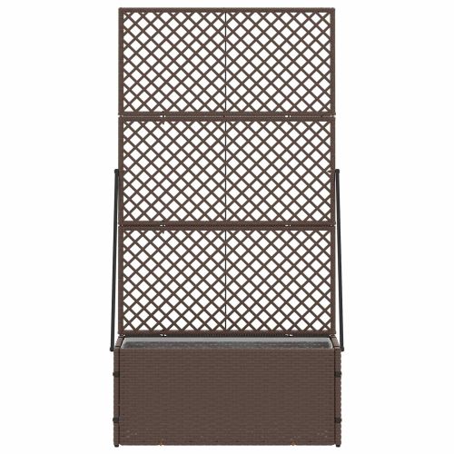 Градинска саксия Кафяво 70 x 30 x 135 cm Метал