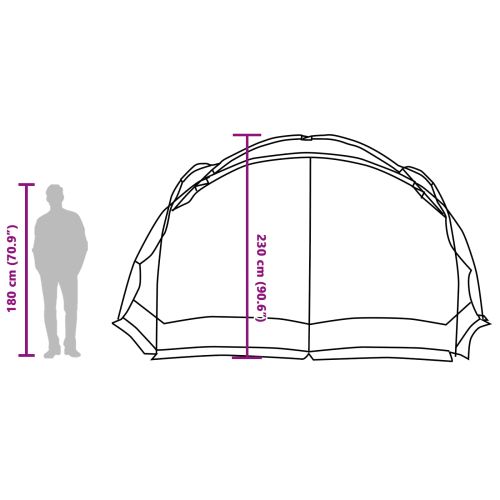 Палатка с мрежа против комари Синьо небе 434 x 434 x 230 см