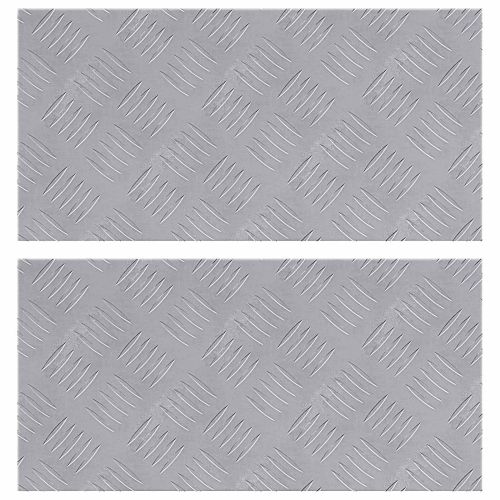 Стъпало Правоъгълна 2 pcs Сребрист 50 x 25 cm Алуминий