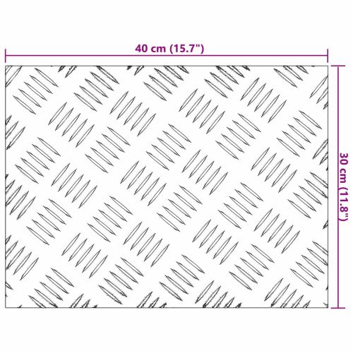 Стъпало Правоъгълна 4 pcs Сребрист 40 x 30 cm Алуминий