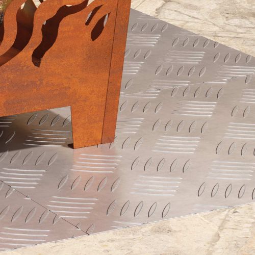 Стъпало Правоъгълна 4 pcs Сребрист 50 x 40 cm Алуминий