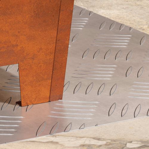 Стъпало Правоъгълна 2 pcs Сребрист 50 x 40 cm Алуминий