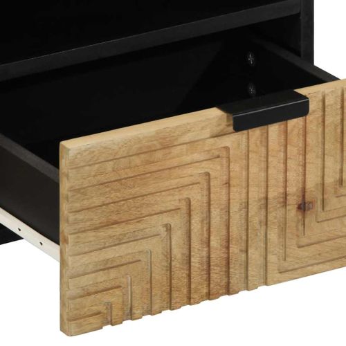 Масичка за кафе кафява 80x54x40 cm Масивна дървесина Манго