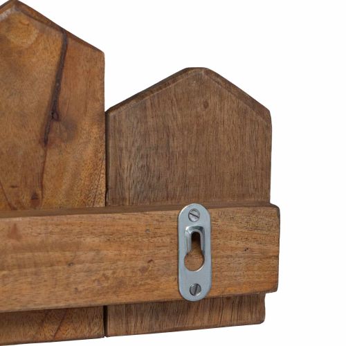 Закачалка Кафяво 48 x 8 x 15 см Масивно махагоново дърво