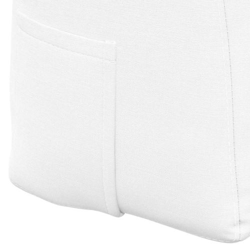 Възглавница за гръб Бяло 100 x 24 x 50 см текстил