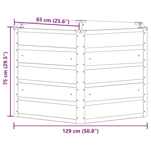 Кашпа Пастелно зелено 129 x 129 x 75 см Стомана