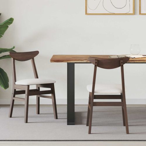 Обедени столове 2 pcs Светло кафяво 42 х 47.5 х 81 см