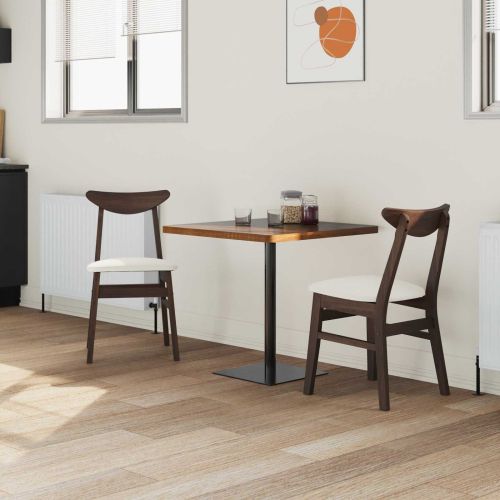 Обедени столове 2 pcs Светло кафяво 42 х 47.5 х 81 см