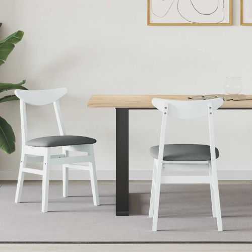 Обедени столове 2 pcs Бяло 42 х 47.5 х 81 см