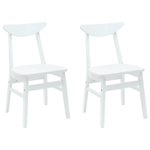 Обедени столове 2 pcs Бяло 42 х 47.5 х 81 см