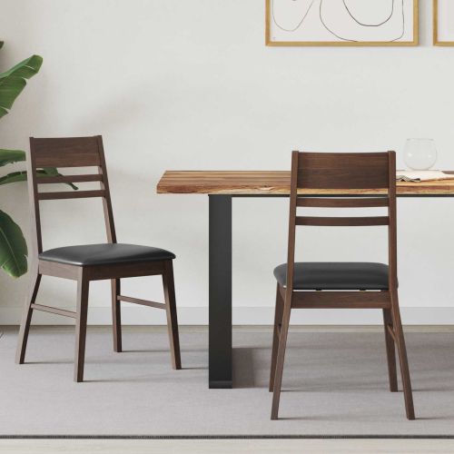 Обедени столове 2 pcs Светло кафяво 43 x 54 x 89 см