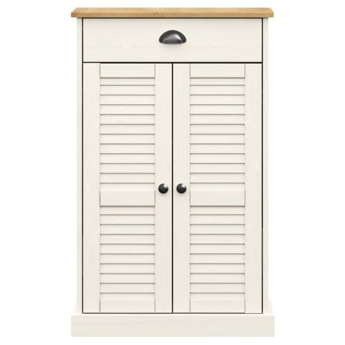 Шкаф за обувки VIGO, бял, 60x35x96 см, бор масив