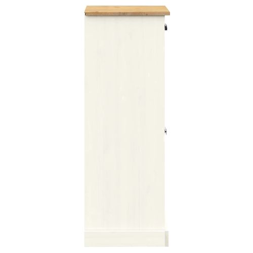 Шкаф за обувки VIGO, бял, 60x35x96 см, бор масив