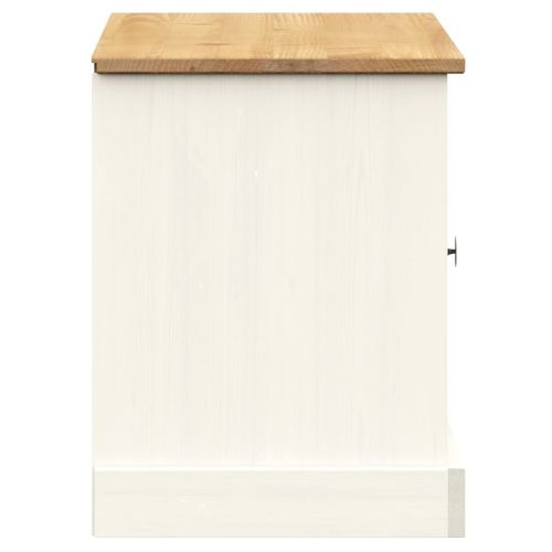 Пейка за обувки VIGO, бяла, 106x35x45 см, бор масив