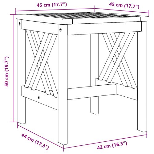 Странична маса Кафяво Масивна акациева дървесина