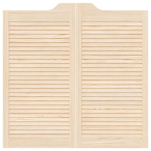 Люлеещи се врати Louvred Design 2 двойки масивна дървесина бор