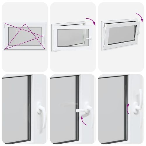 Прозорец за мазе "RISOR" 90x50 см Отварящо-отваряем DIN ляв антрацит