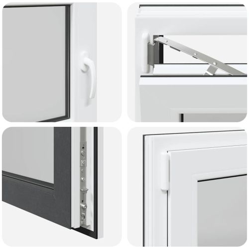 Прозорец за мазе "RISOR" 90x50 см Отварящо-отваряем DIN ляв антрацит