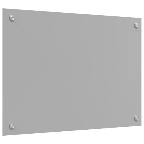 Кухненски заден панел Светлосиво 70 x 50 cm закалено стъкло