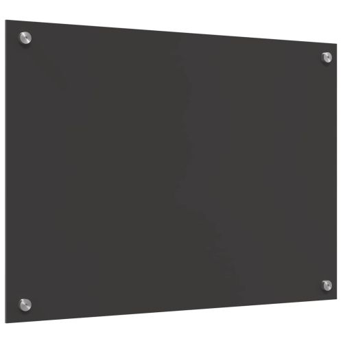 Кухненски заден панел Тъмносив 70 x 50 x 0,6 см закалено стъкло