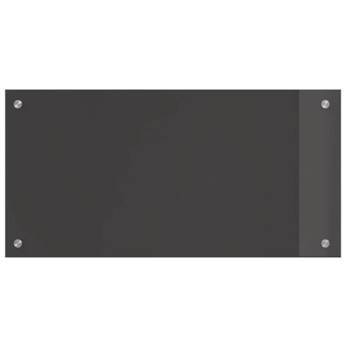 Кухненски заден панел Тъмносив 80 x 40 x 0,6 см закалено стъкло