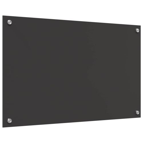 Кухненски заден панел Тъмносив 80 x 50 x 0,6 см закалено стъкло