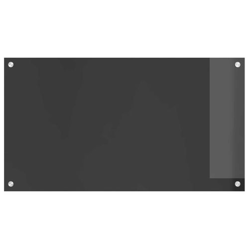 Кухненски заден панел Тъмносив 90 x 50 x 0,6 см закалено стъкло