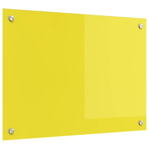 Кухненски заден панел Жълто 70 x 50 x 0,6 см закалено стъкло