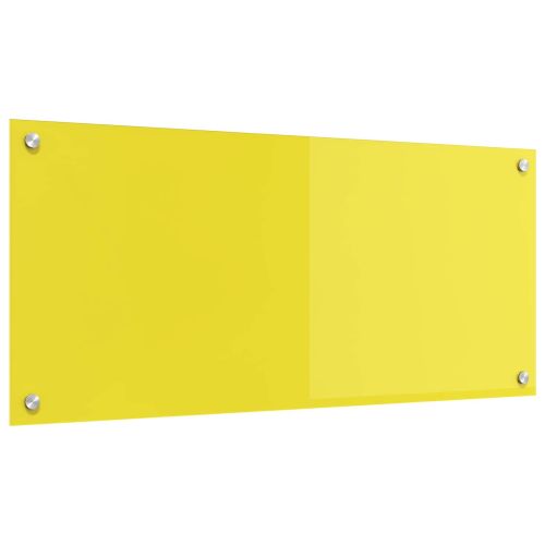 Кухненски заден панел Жълто 90 x 40 x 0,6 см закалено стъкло