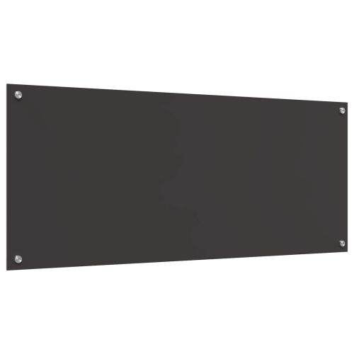 Кухненски заден панел Тъмен сив 120 x 50 cm закалено стъкло