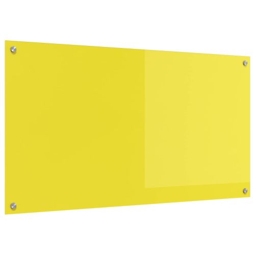 Кухненски заден панел Жълто 110 x 60 x 0,6 см закалено стъкло