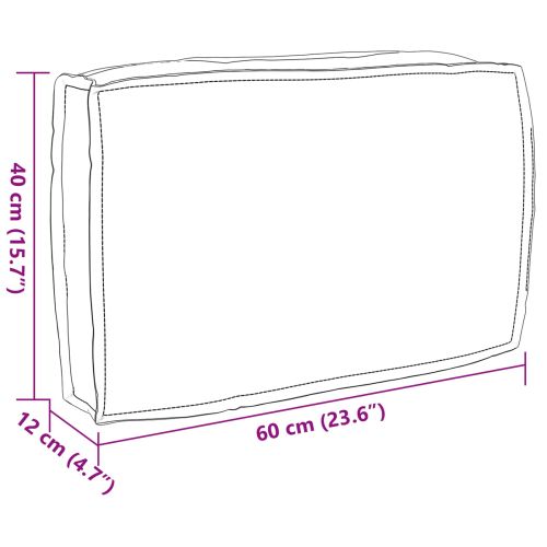 Възглавница Мотив с листа 60 x 40 x 12 cm Оксфордска тъкан